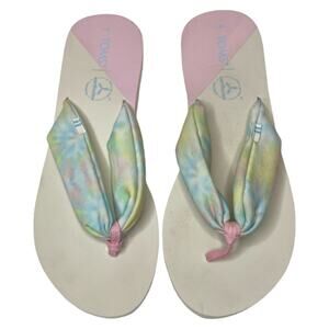 TOMS Piper Tie Dye Flip Flops Size 7